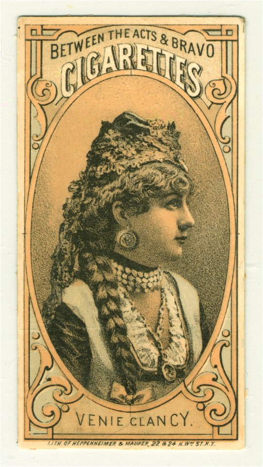 Venie Clancy - Cigarette card for Between the Acts & Bravo Cigarettes