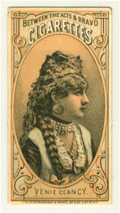 Venie Clancy - Cigarette card for Between the Acts & Bravo Cigarettes