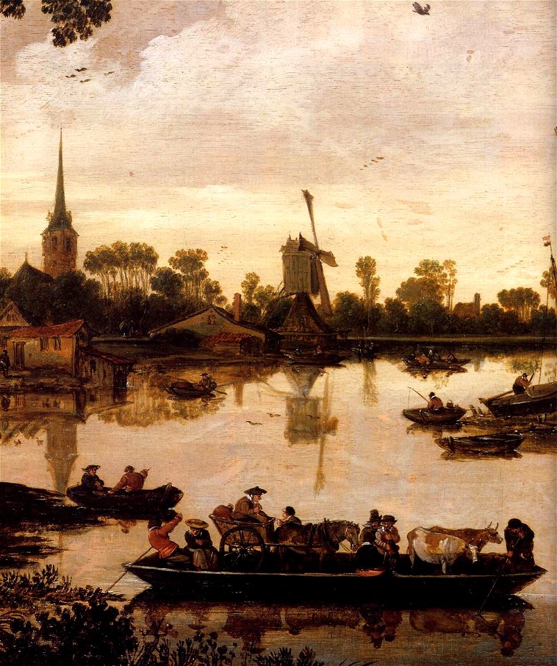Esaias van de Velde - Ferry Boat (detail) - WGA24499