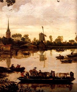 Esaias van de Velde - Ferry Boat (detail) - WGA24499