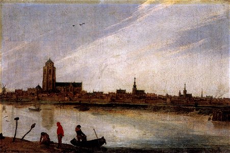 Esaias van de Velde - View of Zierikzee - WGA24506. Free illustration for personal and commercial use.