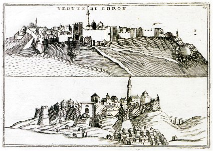 Vedute di Coron - Coronelli Vincenzo Maria - 1708