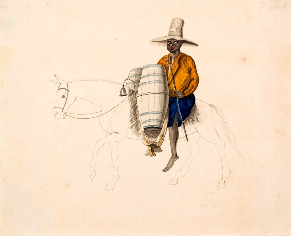 Vendedor de água (atribuído), da Coleção Brasiliana Iconográfica
