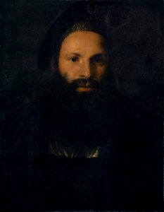 Venezianischer Meister, 16. Jh. - Bildnis des Pietro Aretino, 1520-30, Inv. 1351