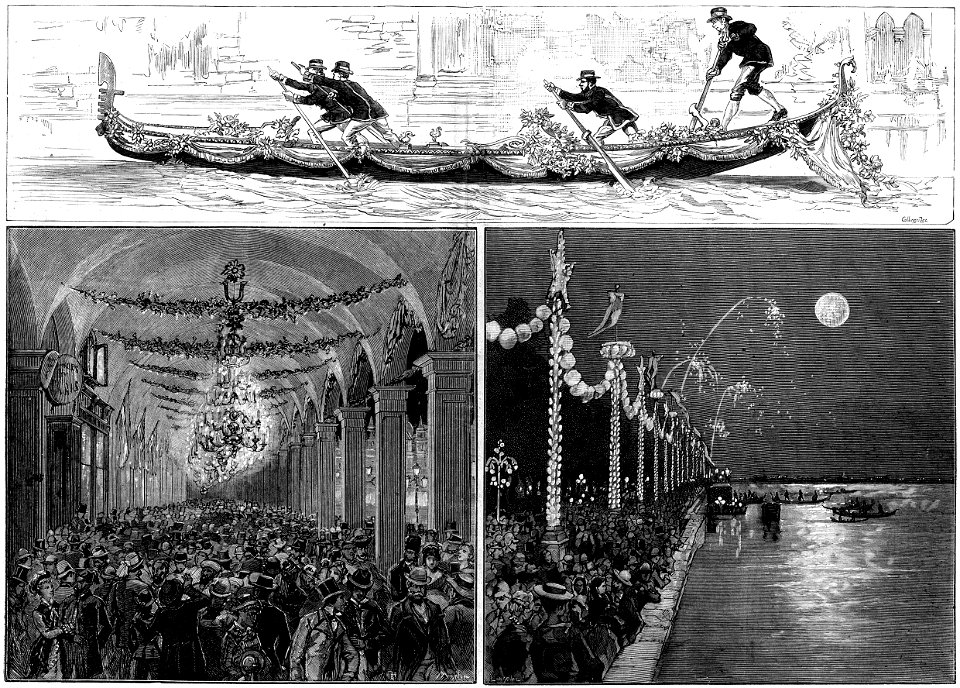 Venise - Les fêtes en l'honneur du roi Humbert et de la reine Marguerite