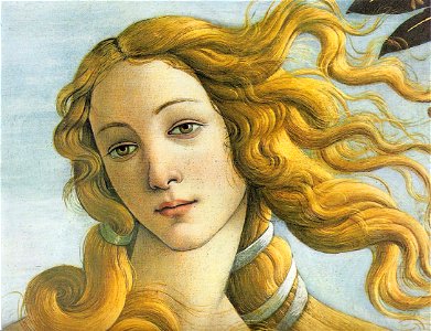Venus botticelli detail. Free illustration for personal and commercial use.