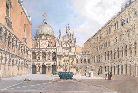 Venedig Dogenpalast Innenhof 19Jh