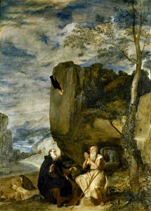 Velázquez - San Antonio Abad y San Pablo, primer ermitaño (Museo del Prado, 1635-38)
