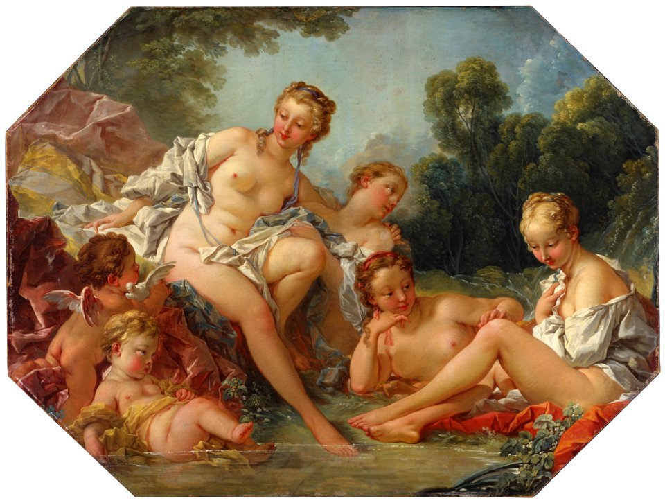 Venus in her Bath surrounded by Nymphs and Cupids (François Boucher) - Nationalmuseum - 17772