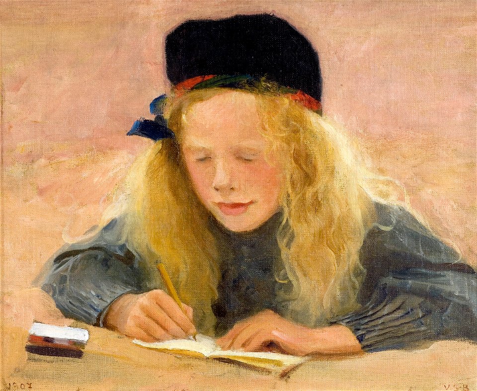 Venny Soldan-Brofeldt - Antti Drawing on Sand