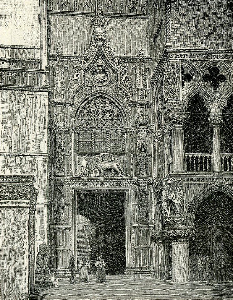 Venezia porta della Carta e angolo del palazzo Ducale