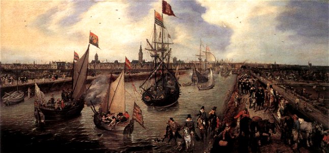Adriaen Pietersz. van de Venne - The Harbour of Middelburg - WGA24553