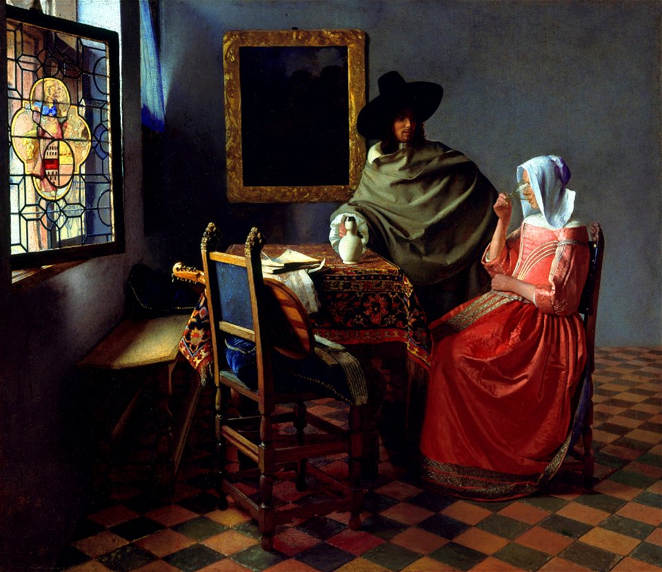 Jan Vermeer van Delft - The Glass of Wine - Google Art Project