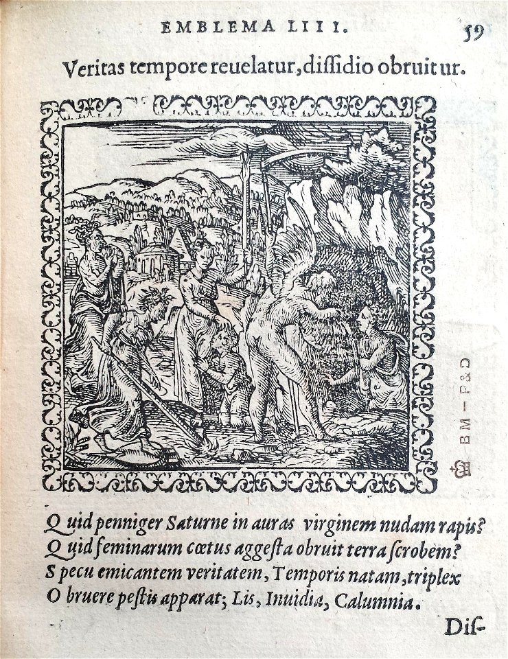 Veritas tempore revelatur, dissidio obruitur (BM 1972,U.11.53)