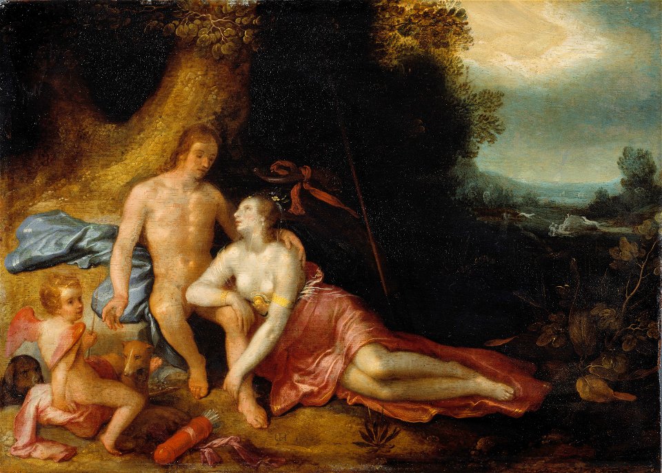 Venus and Adonis (Cornelis Cornelisz. van Harlem) - Nationalmuseum - 17387