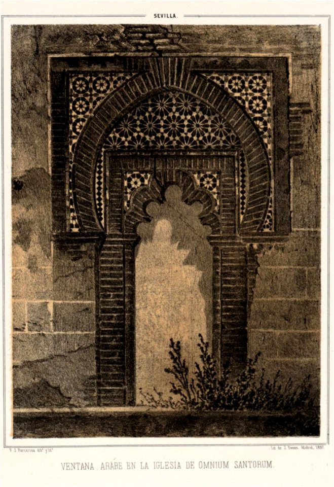 Ventana gótico-mudéjar (litografía)