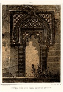 Ventana gótico-mudéjar (litografía)