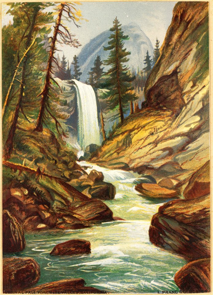 Vernal Fall, Yosemite Valley, California 2 (Boston Public Library)