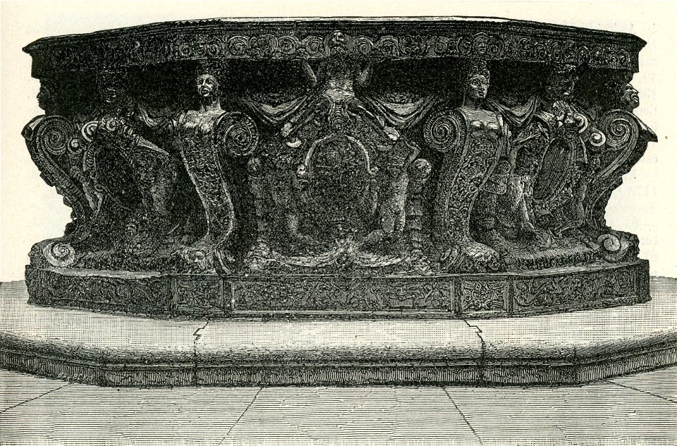 Venezia palazzo Ducale parapetto in bronzo del pozzo