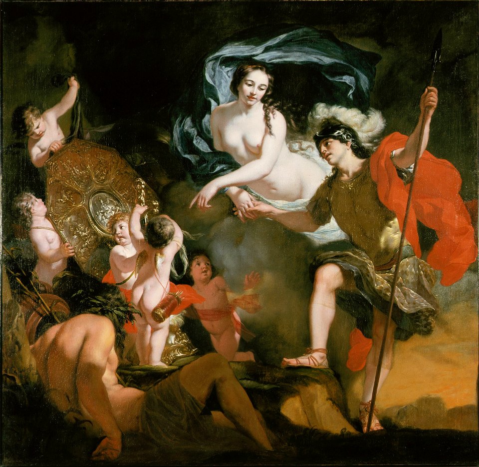 Venus schenkt wapens aan Aeneas - Lairesse