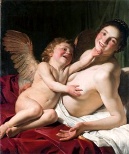 Venus and Cupid, attributed to Roeloff van Zijl. Free illustration for personal and commercial use.
