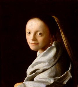 Vermeer-Portrait of a Young Woman. Free illustration for personal and commercial use.