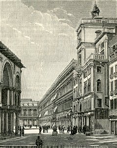 Venezia Piazza San Marco xilografia. Free illustration for personal and commercial use.
