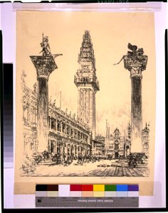 Venice- rebuilding the Campanile) - J. Pennell LCCN96508868