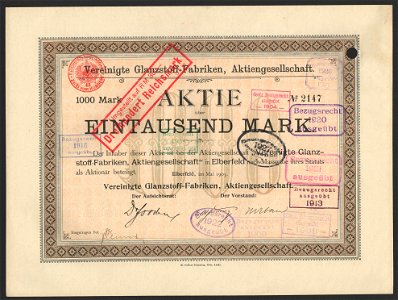 Vereinigte Glanzstoff-Fabriken 1903