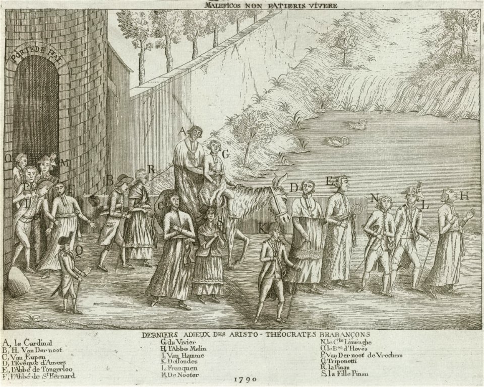 Verdrijving van de Brabantse theocraten uit Brussel, 1790, anoniem, 1790