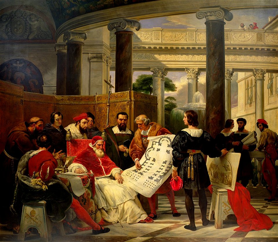 Vernet, Horace - The pope Iulius II orders the works of Vatican and Saint-Peter basilica - Louvre INV 8364