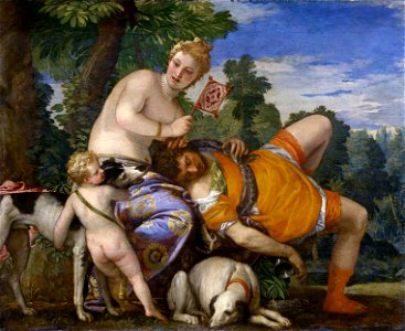 Venus y Adonis (Veronese)FXD. Free illustration for personal and commercial use.