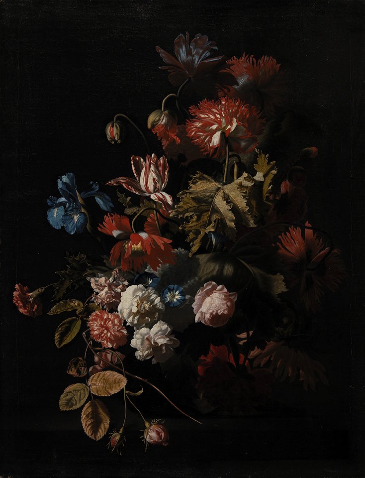 Simon Pietersz Verelst - A Vase with Flowers - KMS670 - Statens Museum for Kunst