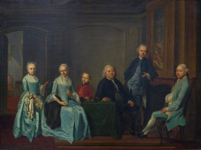 Vermoedelijk Tibout Regters (1710-12-24 - 1768-01-26) - Portret Familie Calkoen - 712 - Amsterdam Museum