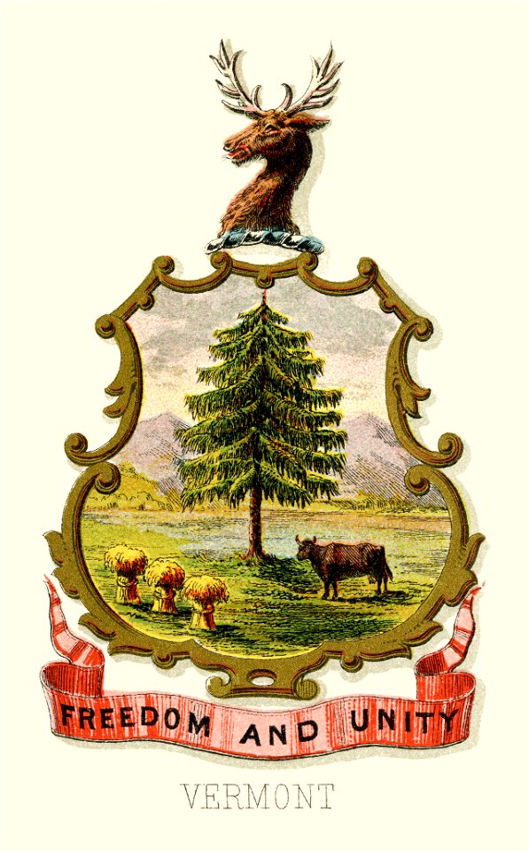 Vermont state coat of arms (1876, restored TIF)