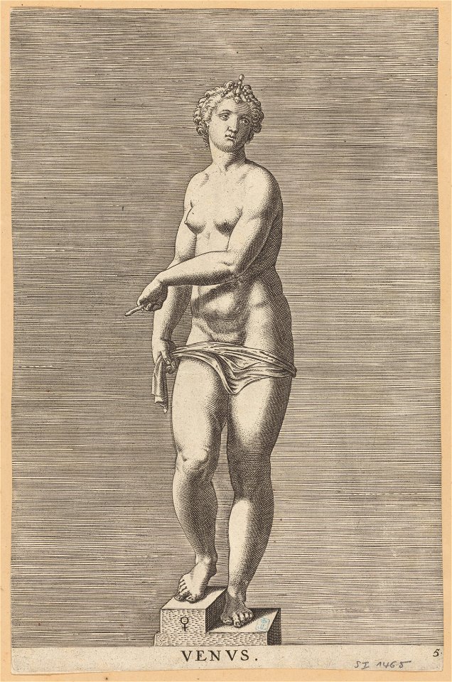 Venus 1585 print by Jacques Jonghelinck, S.I 1465, Prints Department, Royal Library of Belgium