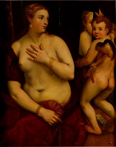 Venus and Cupid with a Mirror - RCIN 402677