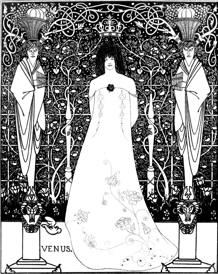 Venus between terminal gods beardsley