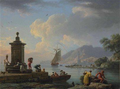 Joseph Vernet - A Mediterranean seaport (1773)