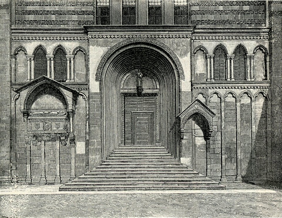 Verona chiesa di San Fermo Maggiore dettaglio della facciata