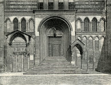 Verona chiesa di San Fermo Maggiore dettaglio della facciata