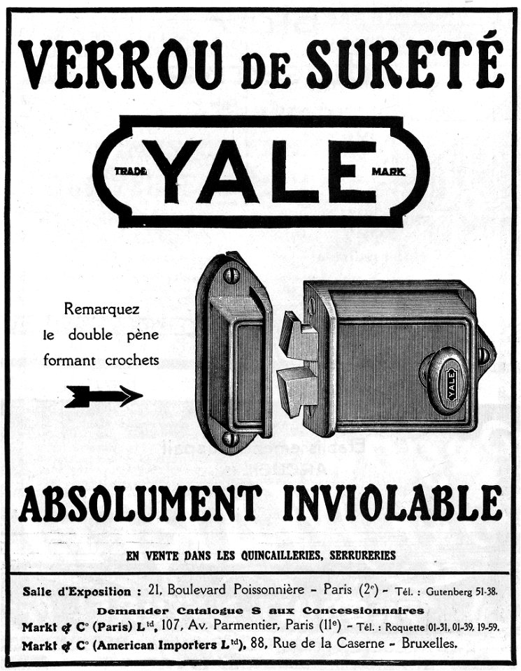 Verrou Yale-1923