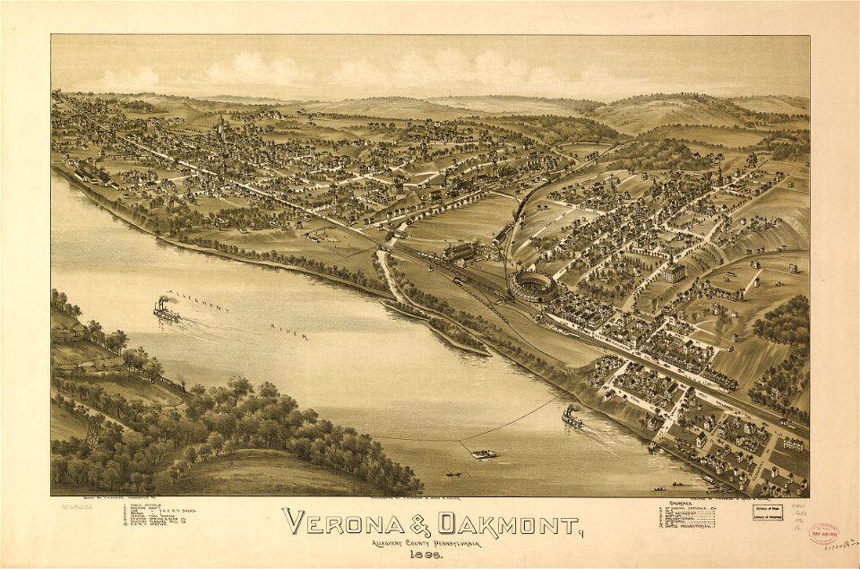 Verona & Oakmont, Allegheny County, Pennsylvania 1896. LOC 75696552