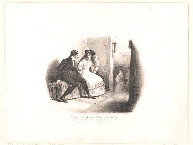 Verlegenheiten. No. 1, Ich bien von Ihren - Reizen so - überrascht! Je suis enchanté - de vos charmen - - Schwind del. ; lith. Inst. in Wien. LCCN2012649930