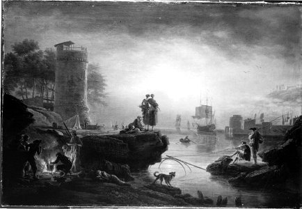 Vernet, Claude Joseph - Seaport at Sunrise - Google Art Project