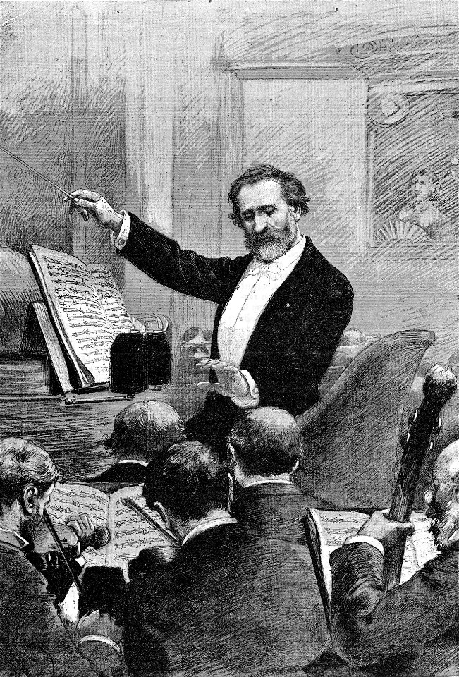 Verdi conducting Aida in Paris 1881 - Gallica (adjusted)