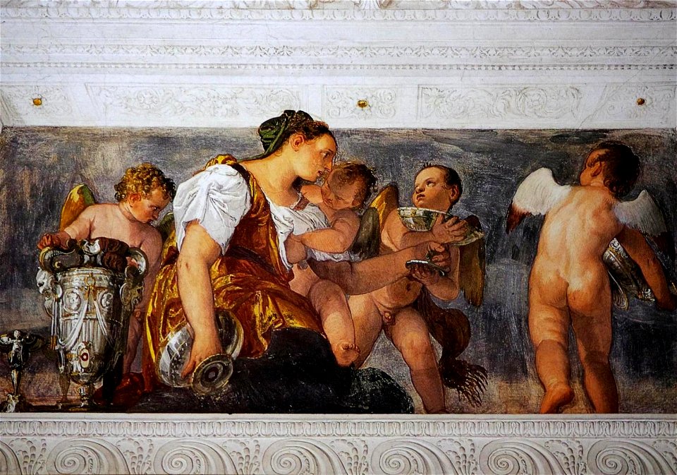 Veronese - Villa Barbaro - Maternal Happiness, circa 1560-1561