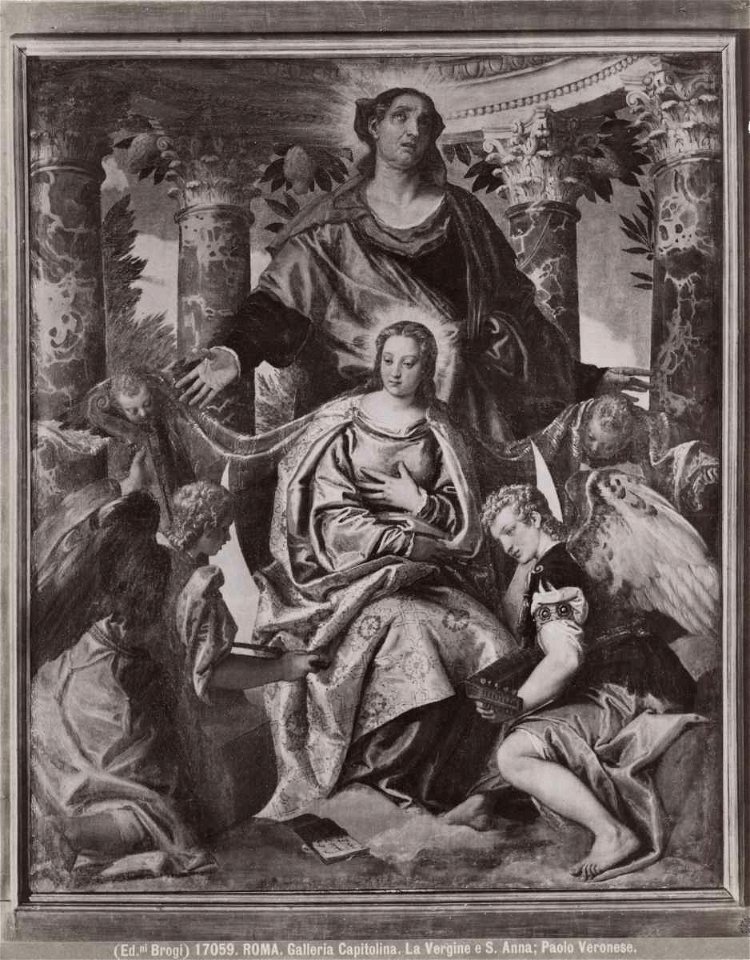 Veronese - Madonna, sant'Anna e angeli musicanti, inv. 33