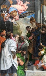 Paolo Veronese - La consacrazione di San Nicola (National Gallery, London)FXD. Free illustration for personal and commercial use.