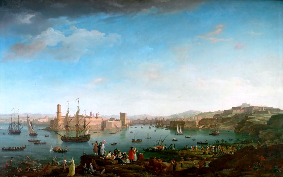 Claude-Joseph Verne - L'entrée du port de Marseille (1754)